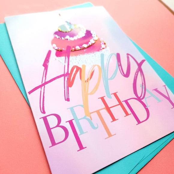 Cupcake - Happy Birthday Card