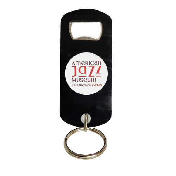 American Jazz Museum 25th Anniversary Vinyl Record Bottle Opener Keychain