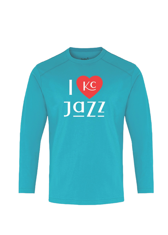 I Heart KC Jazz Long Sleeve Tee Shirt